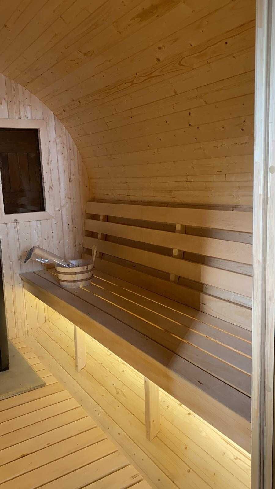 Sauna Beczka Ogrodowa 260cm Sauna Fińska Bania Ruska Harvia