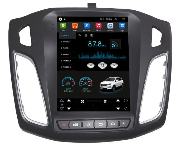 Radio nawigacja GPS TESLA Ford Focus MK3 2010 do 2018 ANDROID WiFi BT