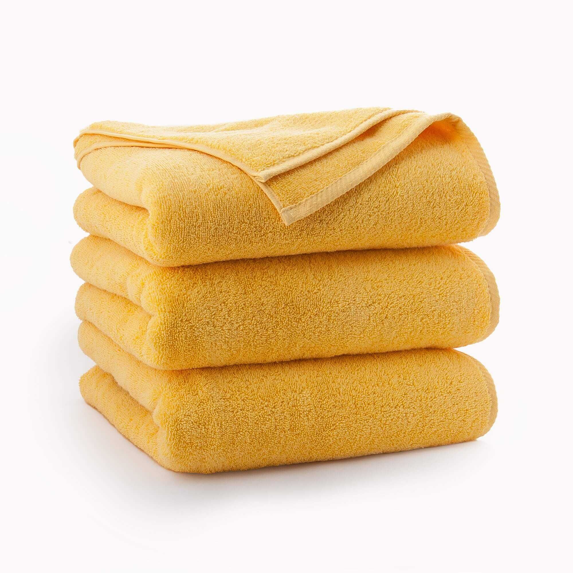 Ręczniki - zestaw: 50x100 + 70x140, żółte