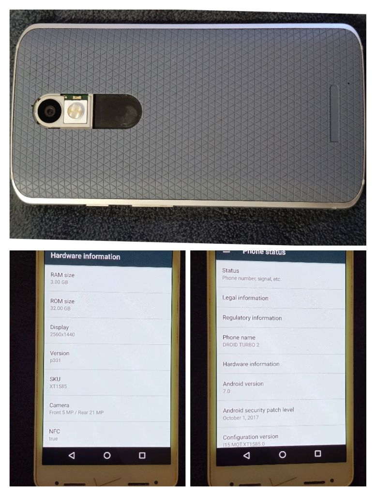 Motorola Droid Turbo 2  ( xt-1585 ) , 3/32gb. NFC. Небъющийся дисплей.