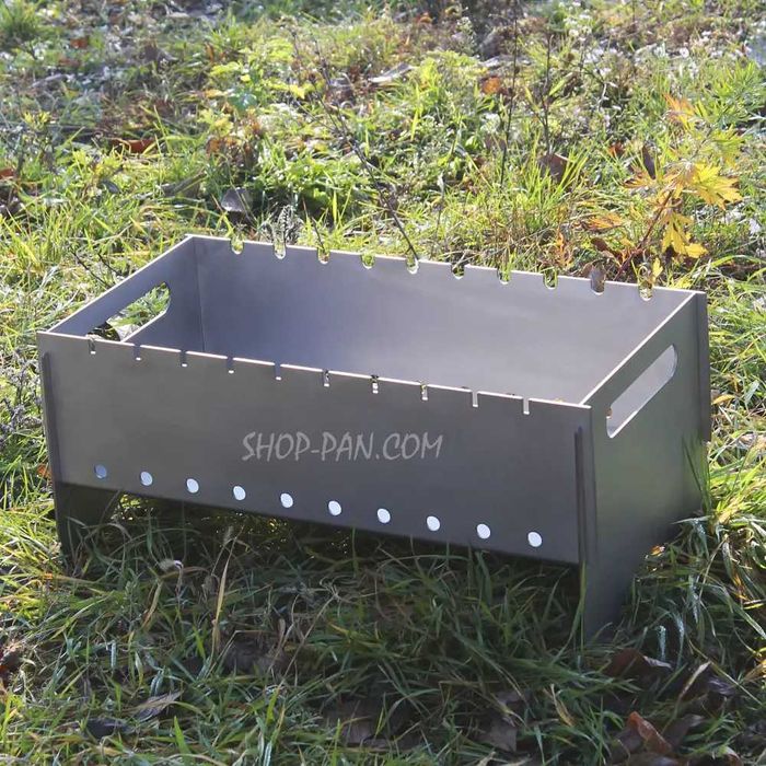 Мангал разборной туристический с нержавейки+веер