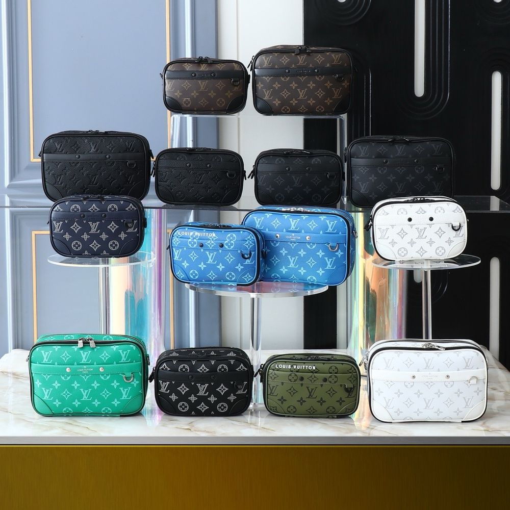 LOUIS VUITTON NOE ALPHA  сумка мужская унисекс черная белая синяя