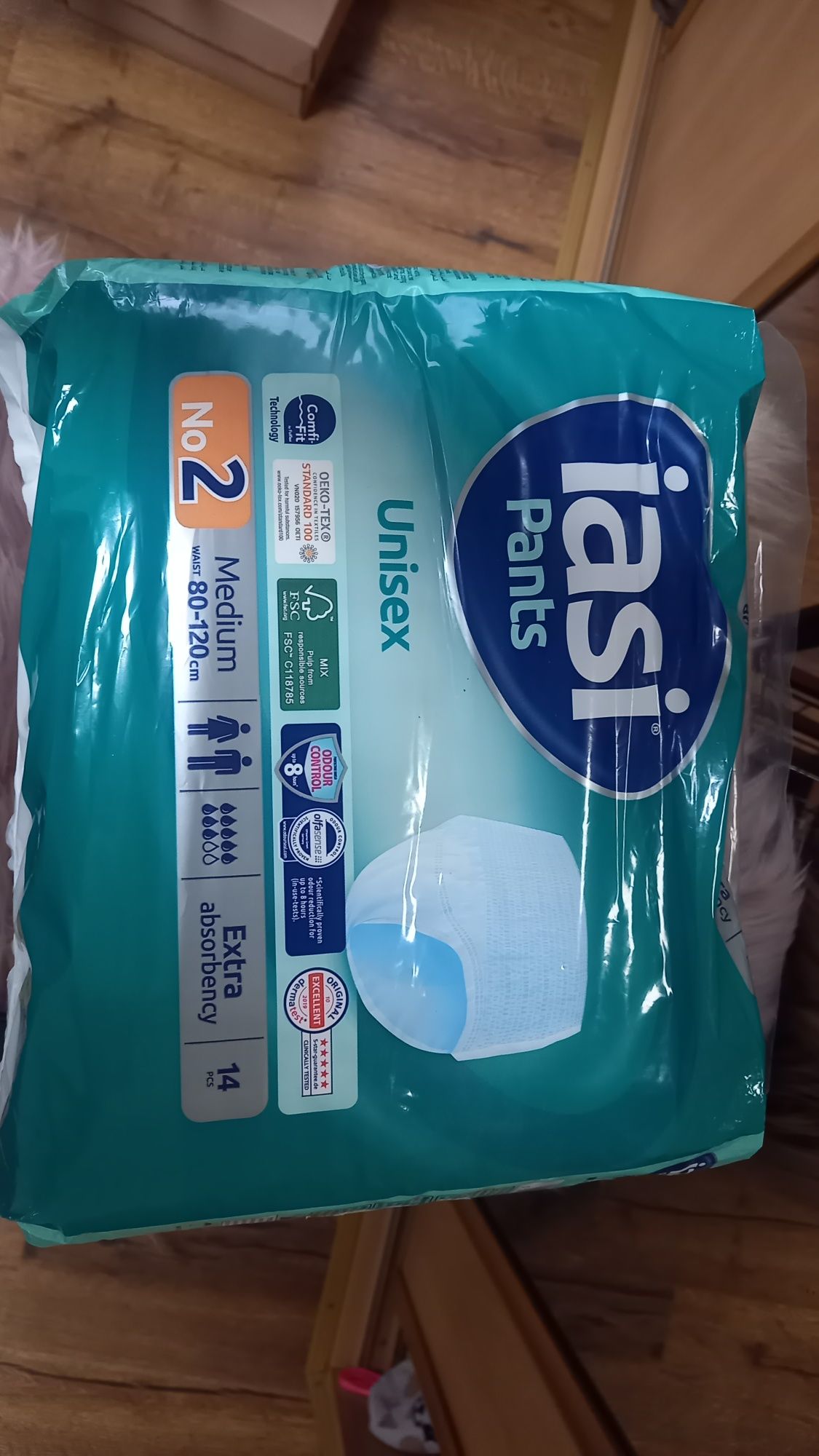 Iasi pants pieluchomajtki roz.2 unisex jednorazowe absorbujące 14 szt.