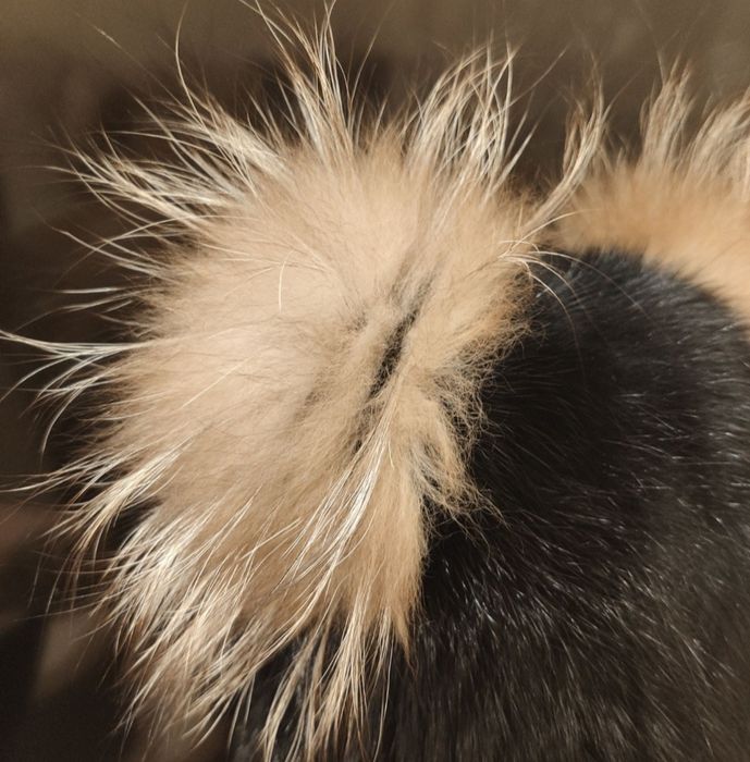 Зимняя шапка женская, сделана из натурального меха норки