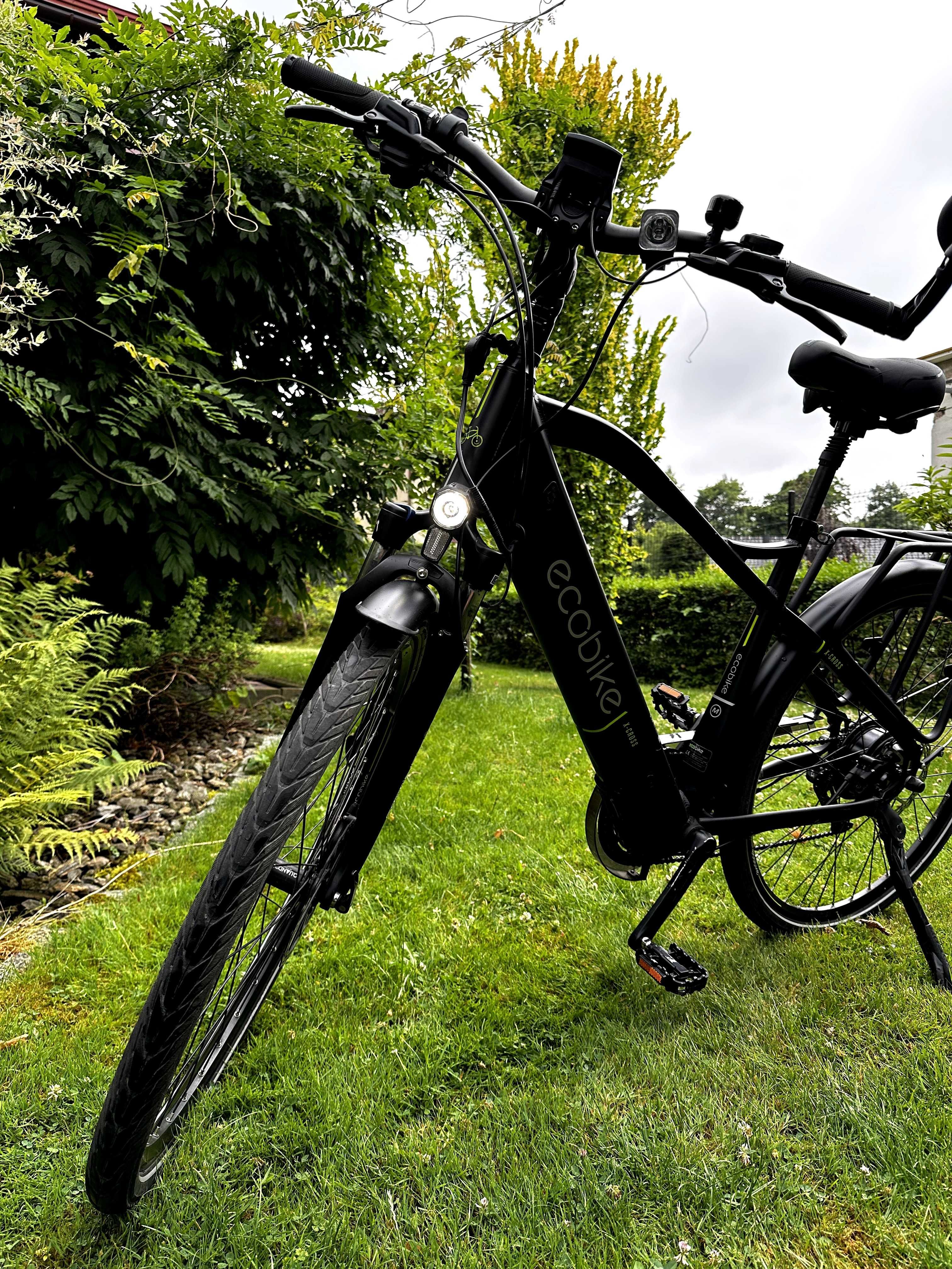 Rower EcoBike X-Cross M Black 2022 + nieużywany akumulator 468Wh
