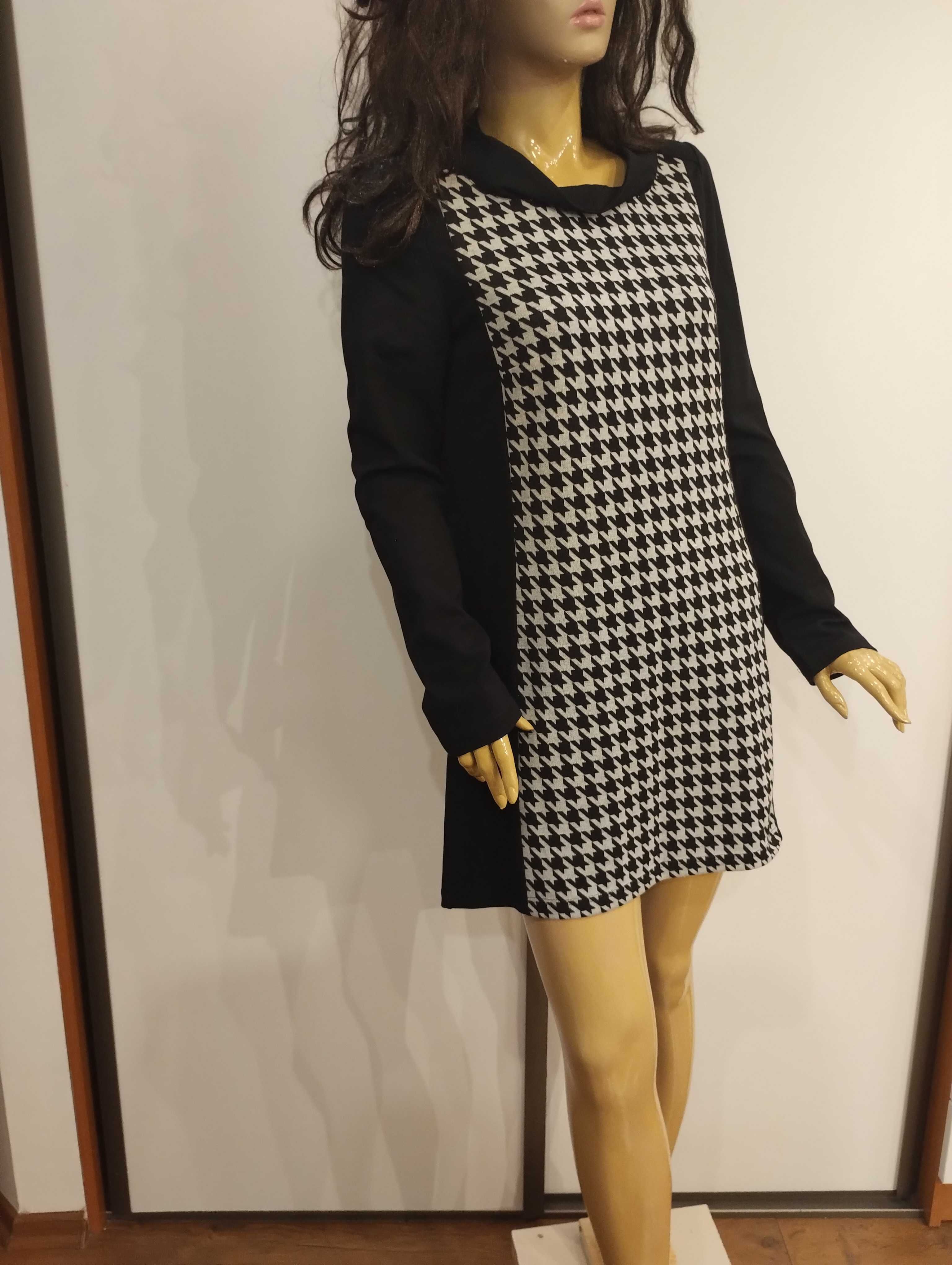 Sukienka w pepitke uniwersalna S/L