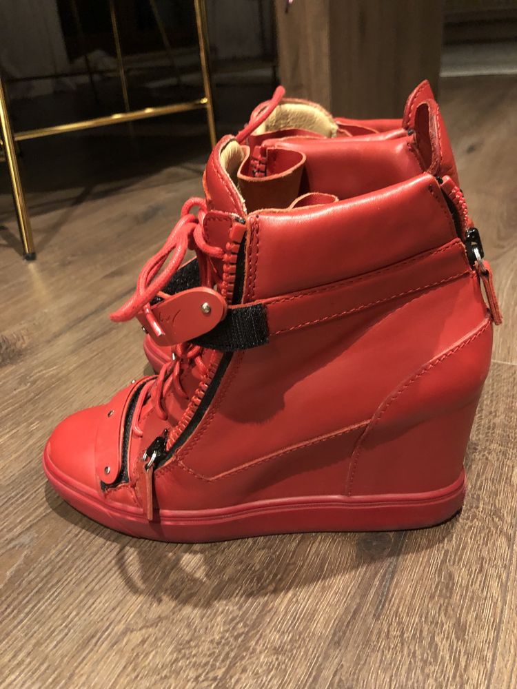 Buty na koturnie Giuseppe Zanotti unikat czerwone 41