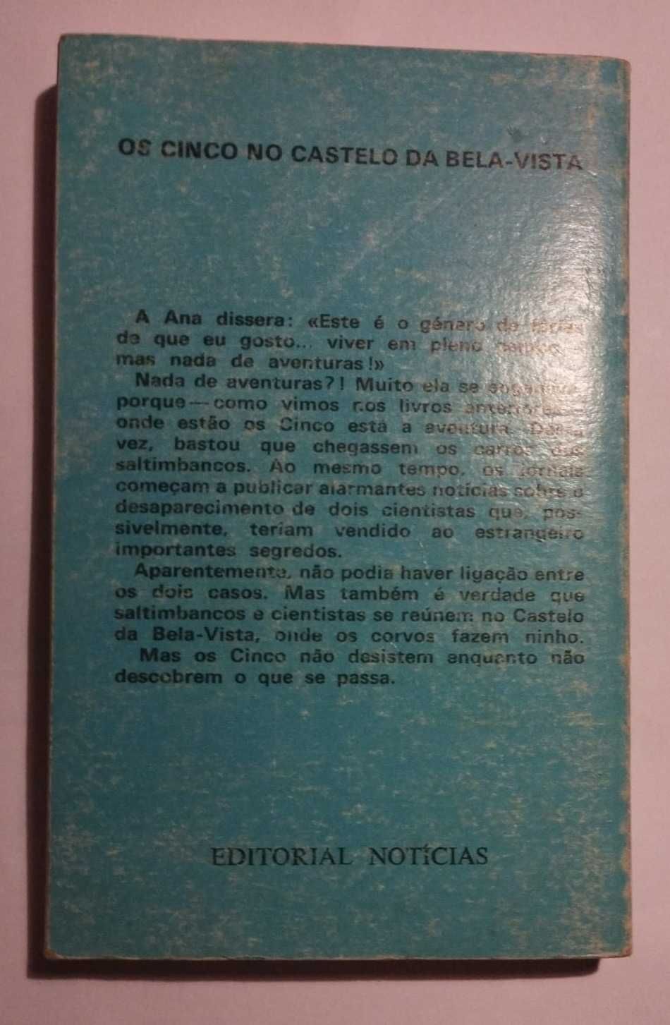 Os Cinco no Castelo da Bela-Vista - Livro Usado Com a Capa Desgastada