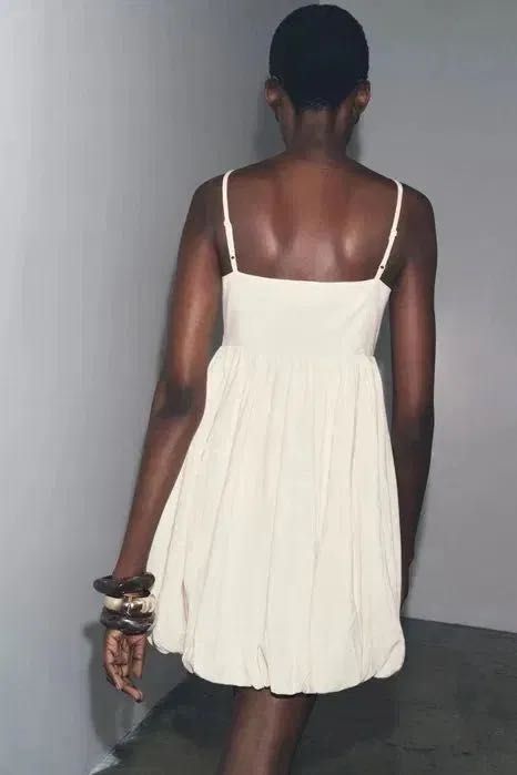 Сукня балон вишиванка ZARA біла лляна вишита платье вышиванка льон лен