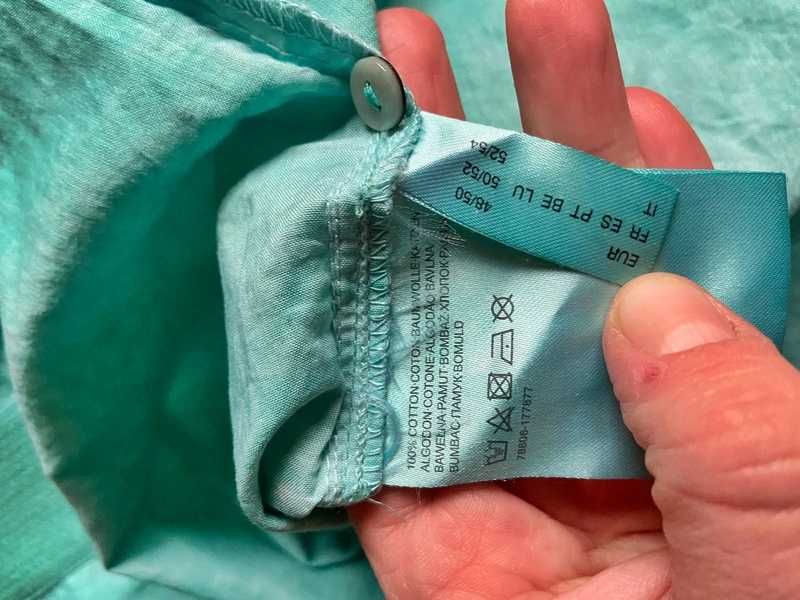 Xxxl c&a morska turkus koszula oversize +size 48 50 wiosna mięta