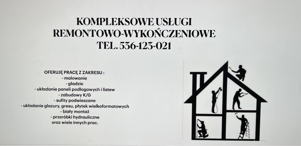Remonty i kompleksowe wykończenia wnętrz