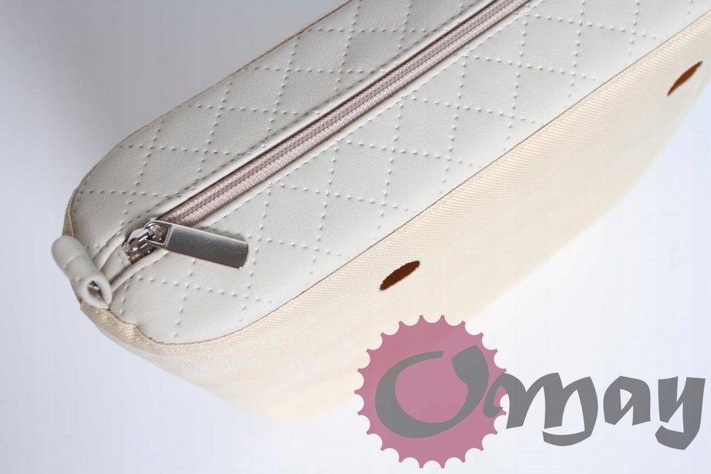 organizer OBAG MINI pikówka ekoskóra pik beżowa hummus wkład OMAY