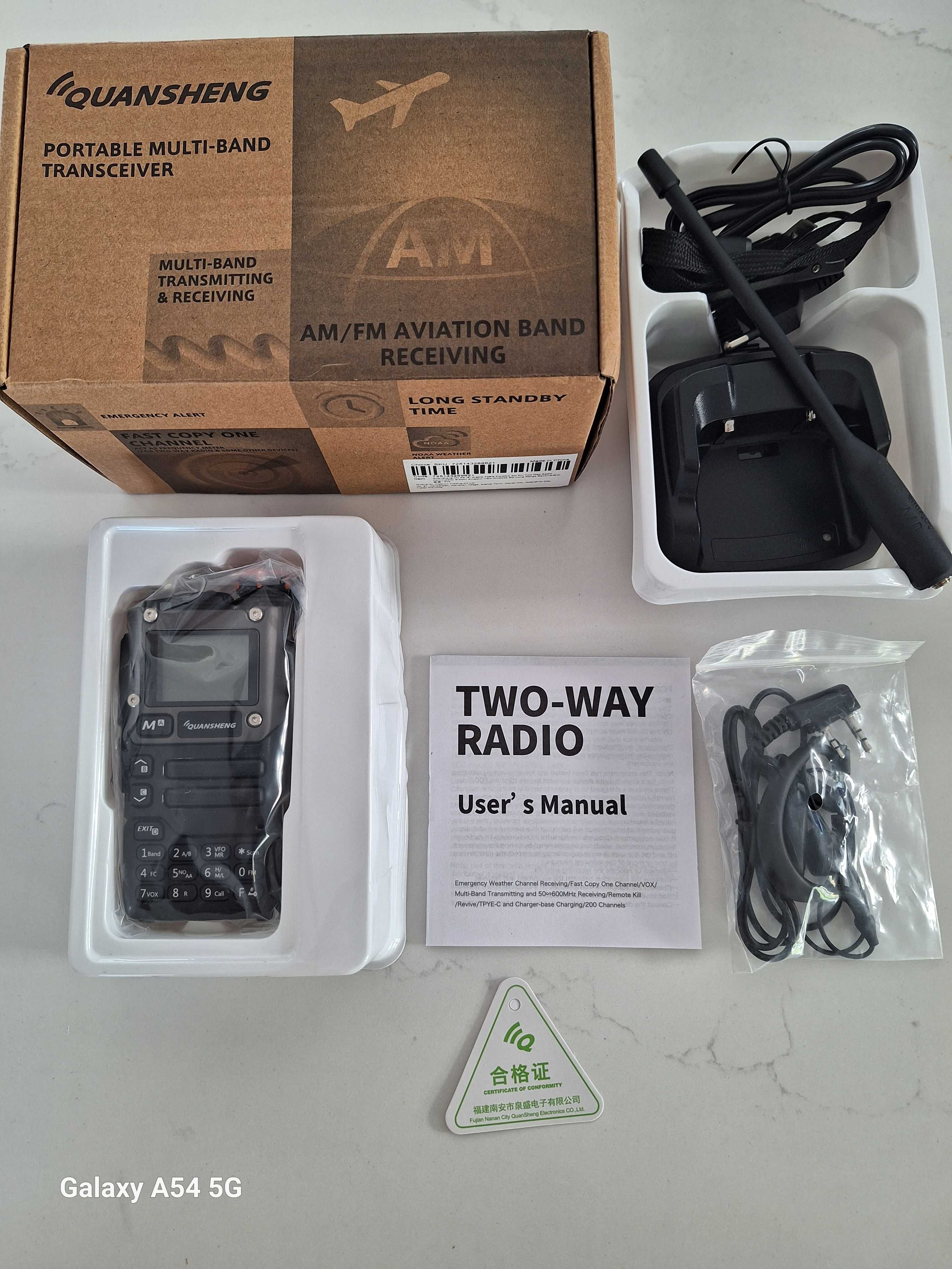 Walkie Talkie UV K5 8 frequência *Aviação* USB-C caça pesca NOVO rádio