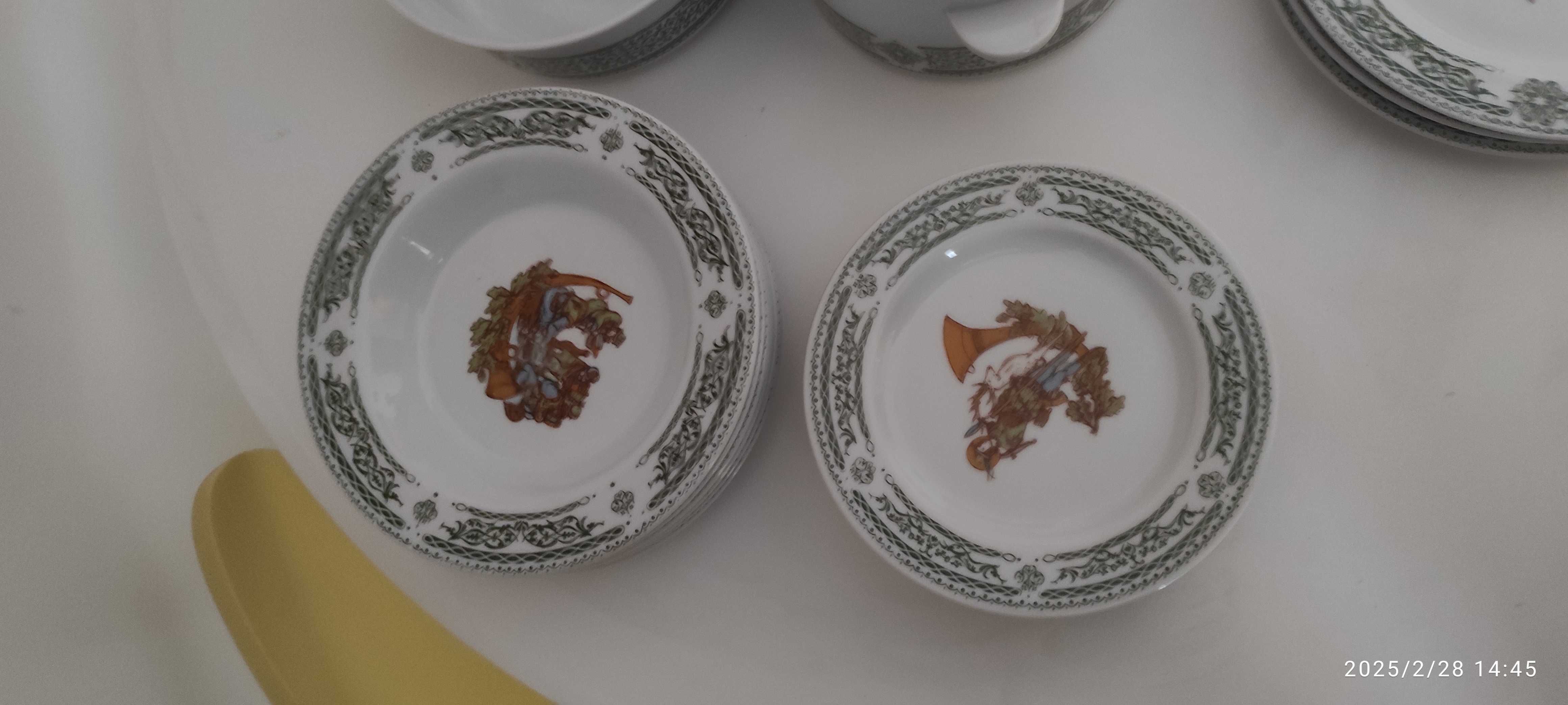 Porcelana unikat Porcelanowy Zestaw Mysliwski