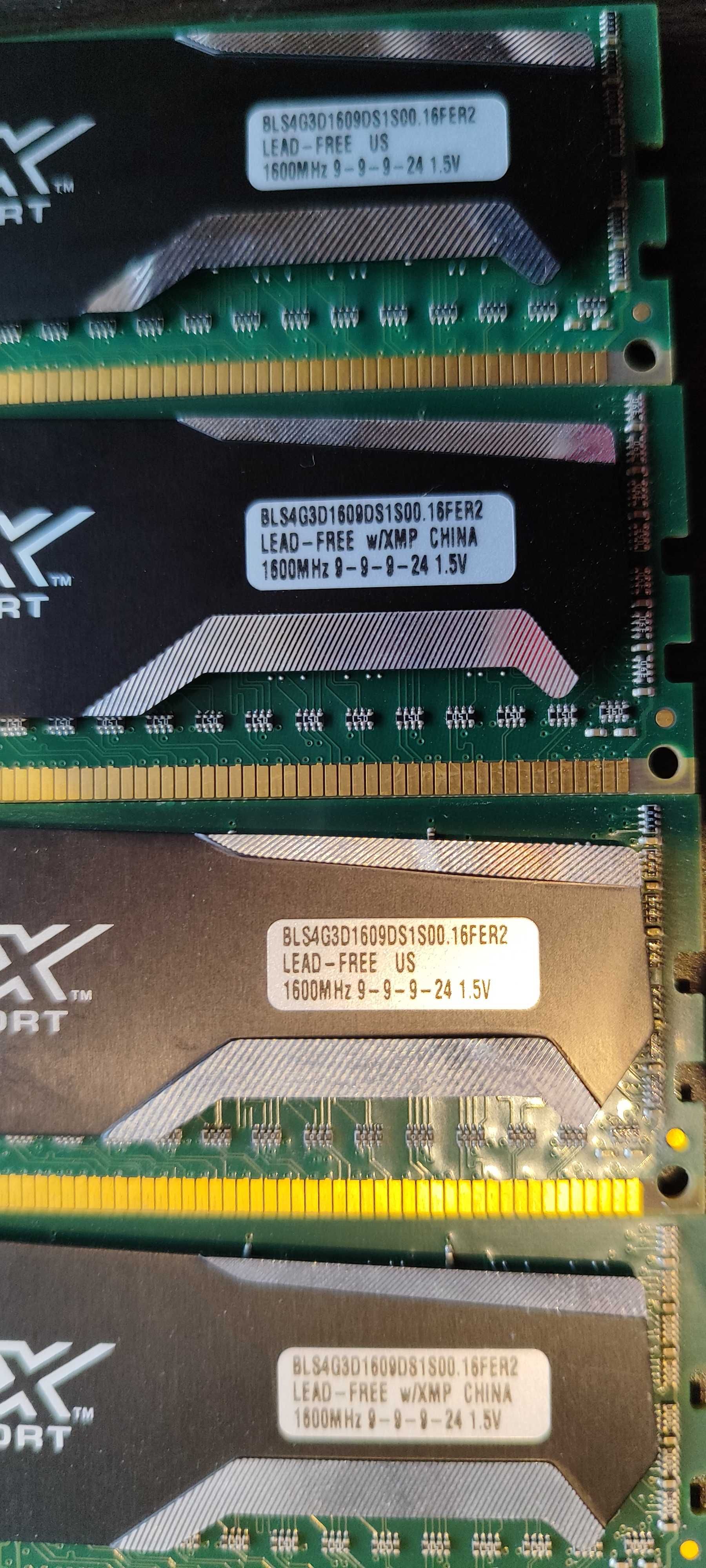 Pamięć RAM CRUCIAL Ballistix DDR3 16GB 1600MHz (4 kości)