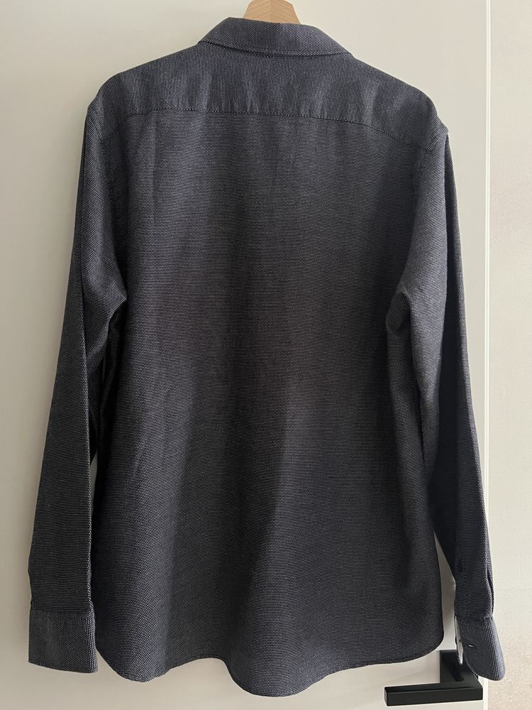 Granatowa koszula wzór, regular fit Reserved XXL
