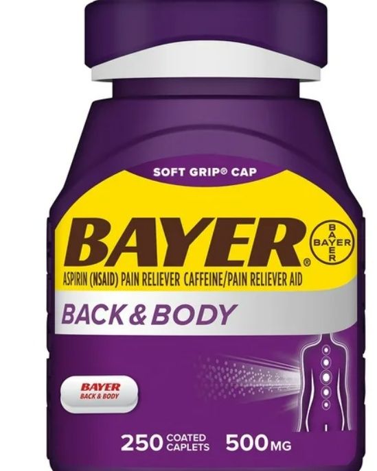 Aspiryna Bayer Back and Body 250 tabletek z USA