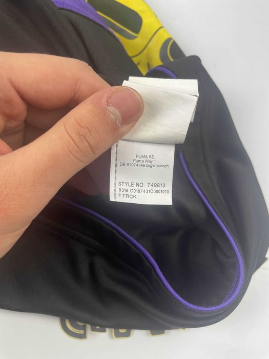 Puma czarna koszulka męska z długim rękawem borussia dortmund burki