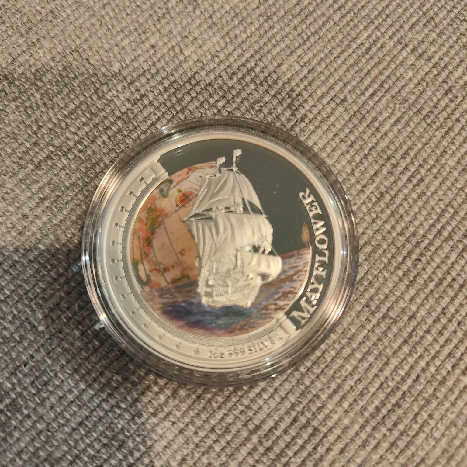 Srebrna moneta 1 dolar Mayflower