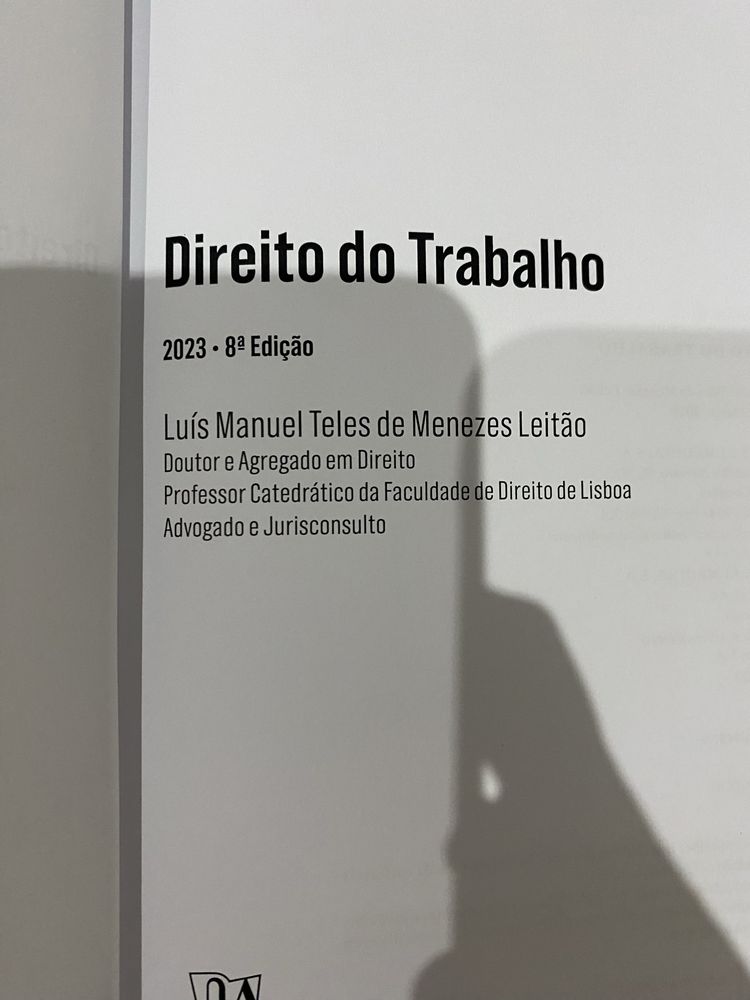 Menezes Leitão, Direito do Trabalho 2023