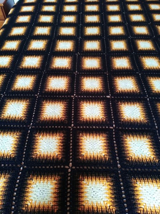 Colcha de lã por do sol