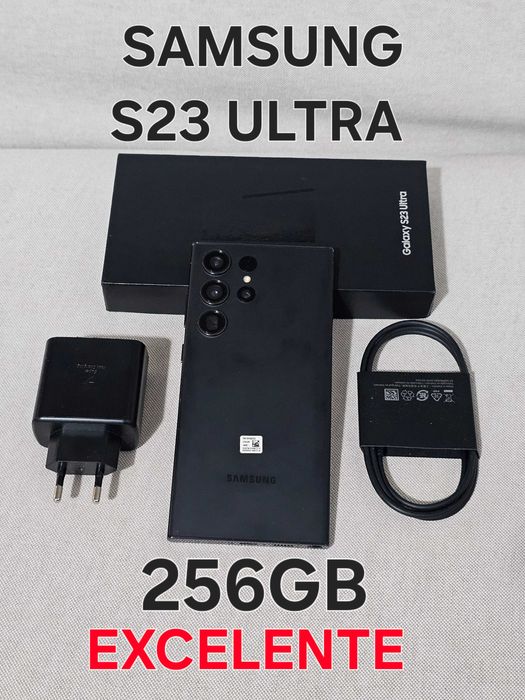 Samsung S23 Ultra 256gb.  Excelente.  Como novo