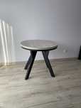 Stół okrągły, rozkladany Loft fi 80 cm 2x40 cm-160 cm