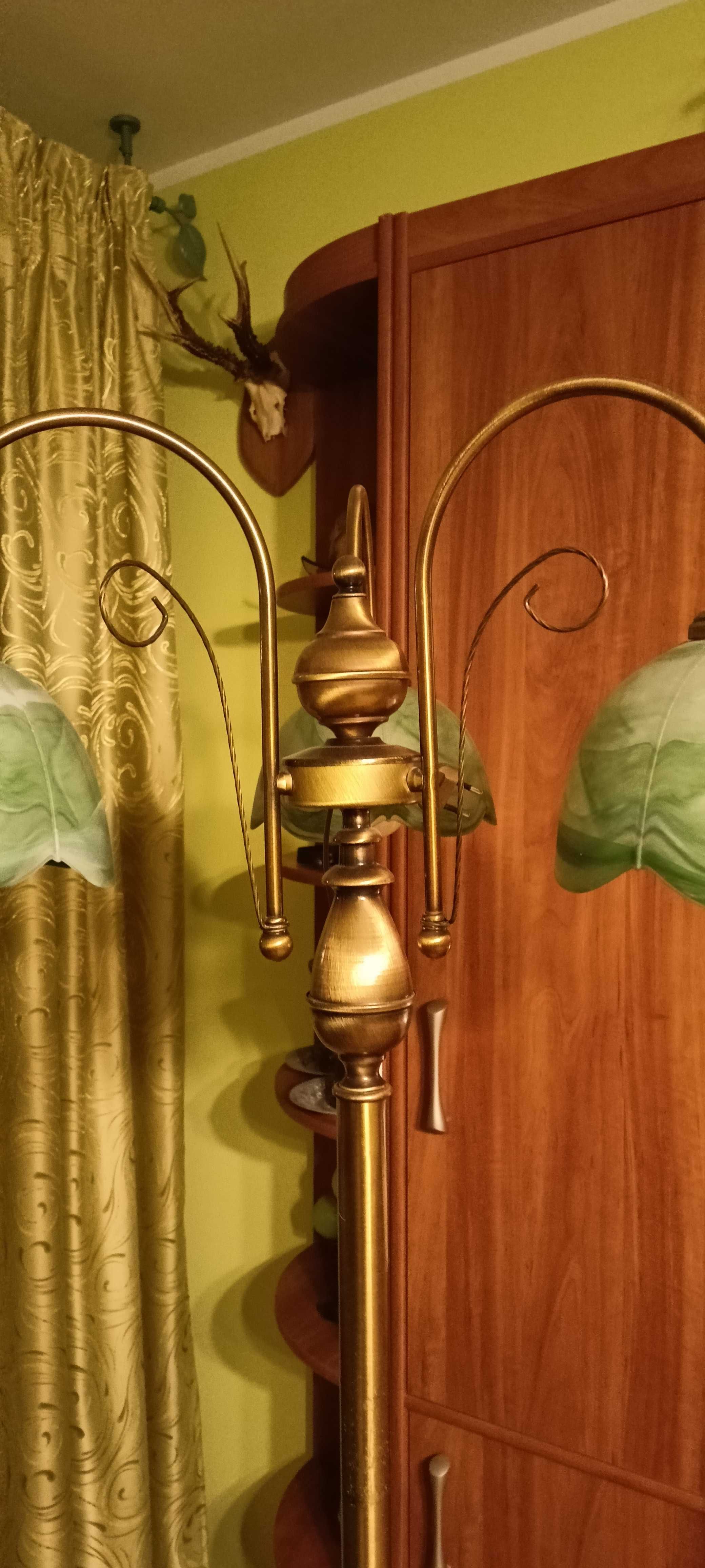 Lampa stojąca kolor mosiądz