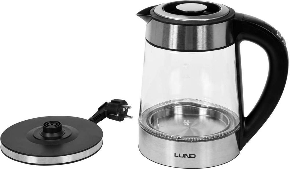 Czajnik Elektryczny Szklany Led 1.7L Regul. Temp. - Lund