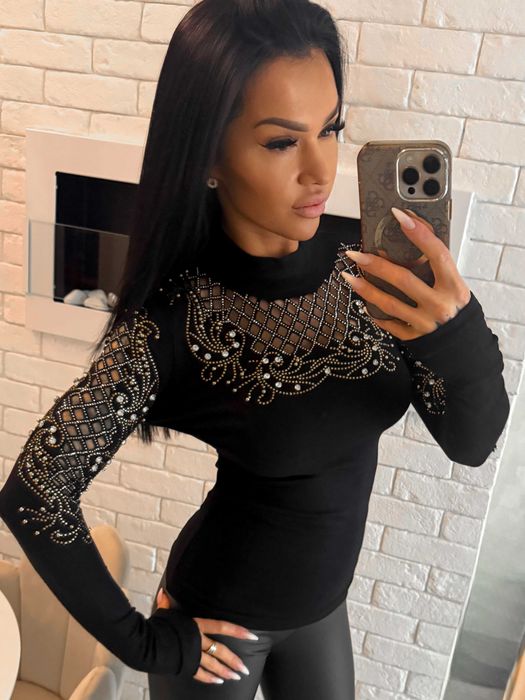bluzka kamienie elegancka