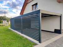 Nowoczesne wiaty garażowe, carporty stal, aluminium