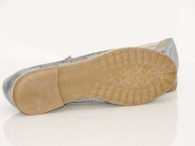 Balerinki skóra niebieskie LAMELIA 40C1162 r. 36 SALE !!!