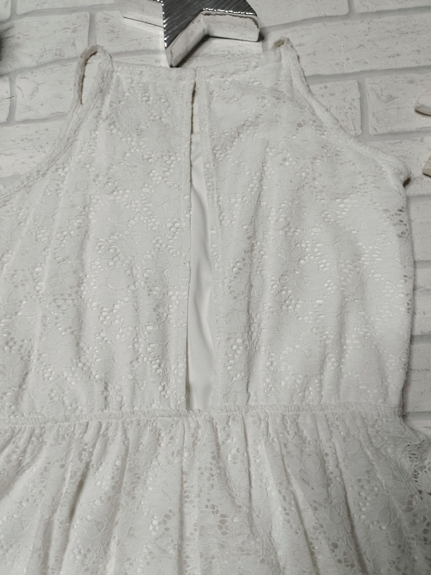 Sukienka H&M biała koronkowa 170 cm komunia/ ślub dziewczynka