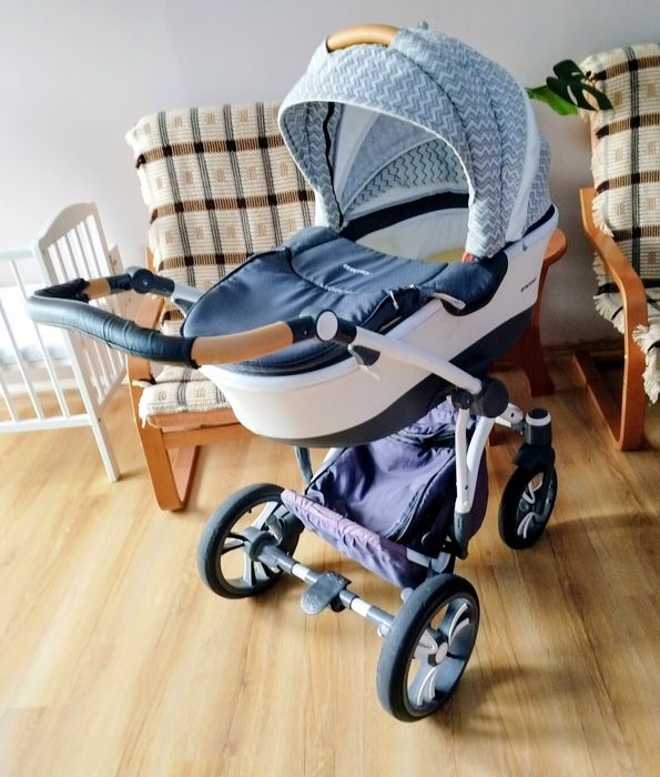 Wózek 3w1 gondola spacerowy oraz fotelik nosidełko z bazą ISOFIX