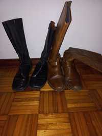 Botas em pele 35 e 36