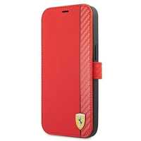 Etui Ferrari iPhone 13 Pro / 13 6,1" Czerwone Karbonowe Stripe