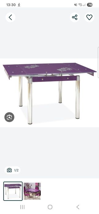 Szklany stolik rozkladany