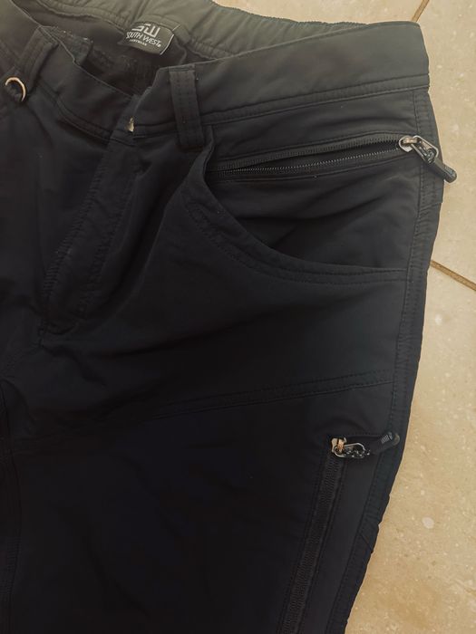 South West softshell trekkingowe M/L sportowe spodnie czarne męskie