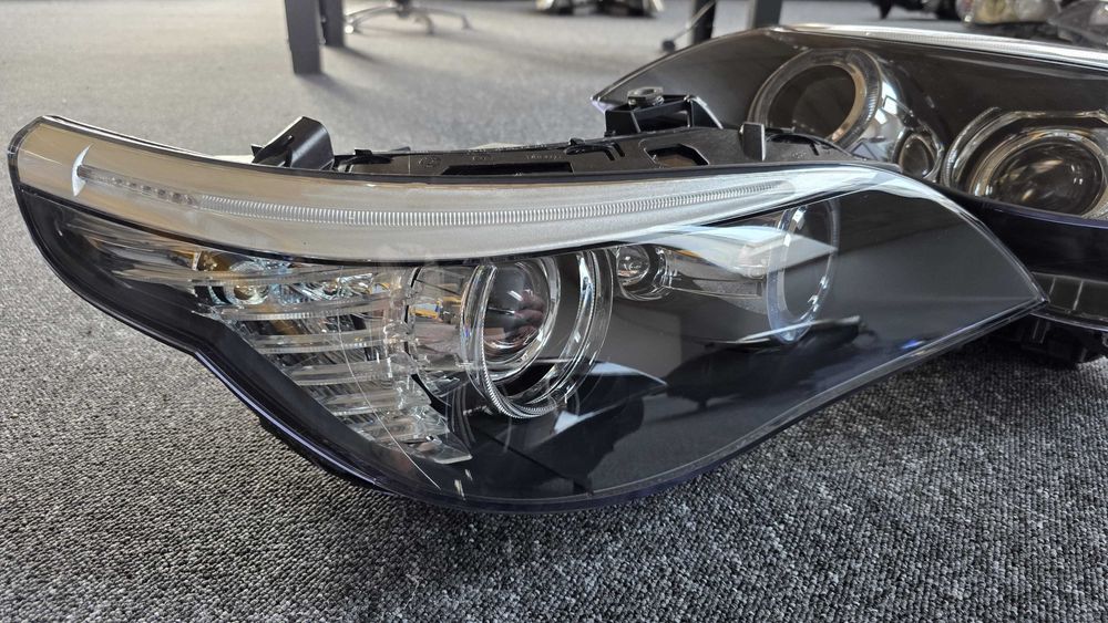 Lampy Bi Xenon Hella BMW E60 E61 Lci LIFT nieskrętne kpl