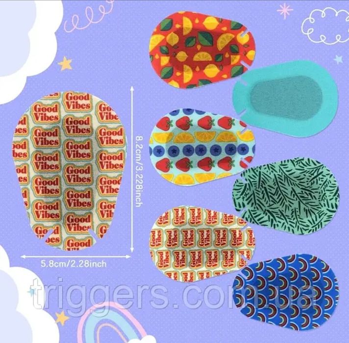 Окклюдер пластир 82*58мм на око для дітей косоокість 60 шт. AllSeasons