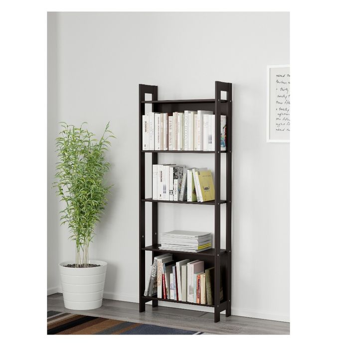 LAIVA estante preto-castanho