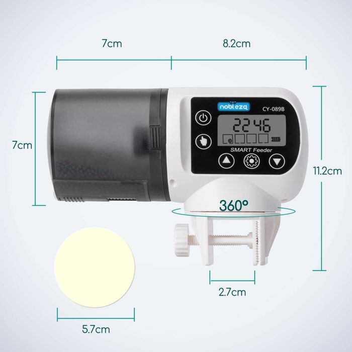 Alimentador Automático para Aquário com Temporizador e Ecrã LCD