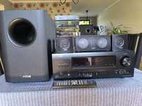 Kino domowe Denon AVR 1312 + nagłośnienie Canton