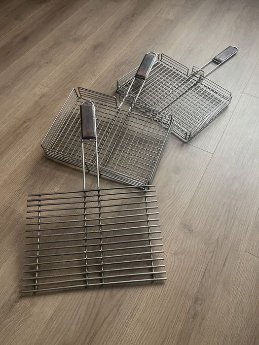 Решітка гриль нержавійка30х40/решетка сетка барбекю/ручна робота