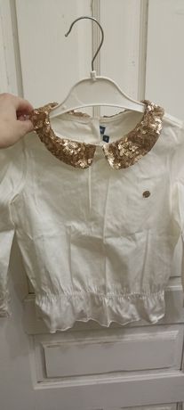 Блуза, блузочка комірцем з паєтками на 6 років