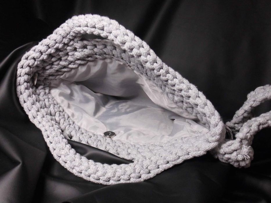 Torebka ze sznurka na szydełku handmade