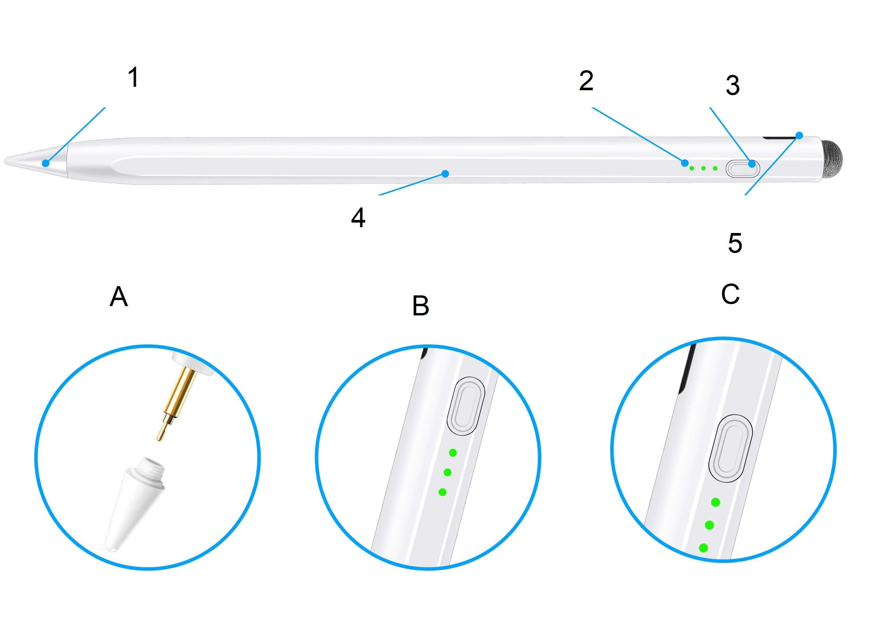 Rysik Pencil do  Apple IPAD AIR / PRO Stylus 2 GEN