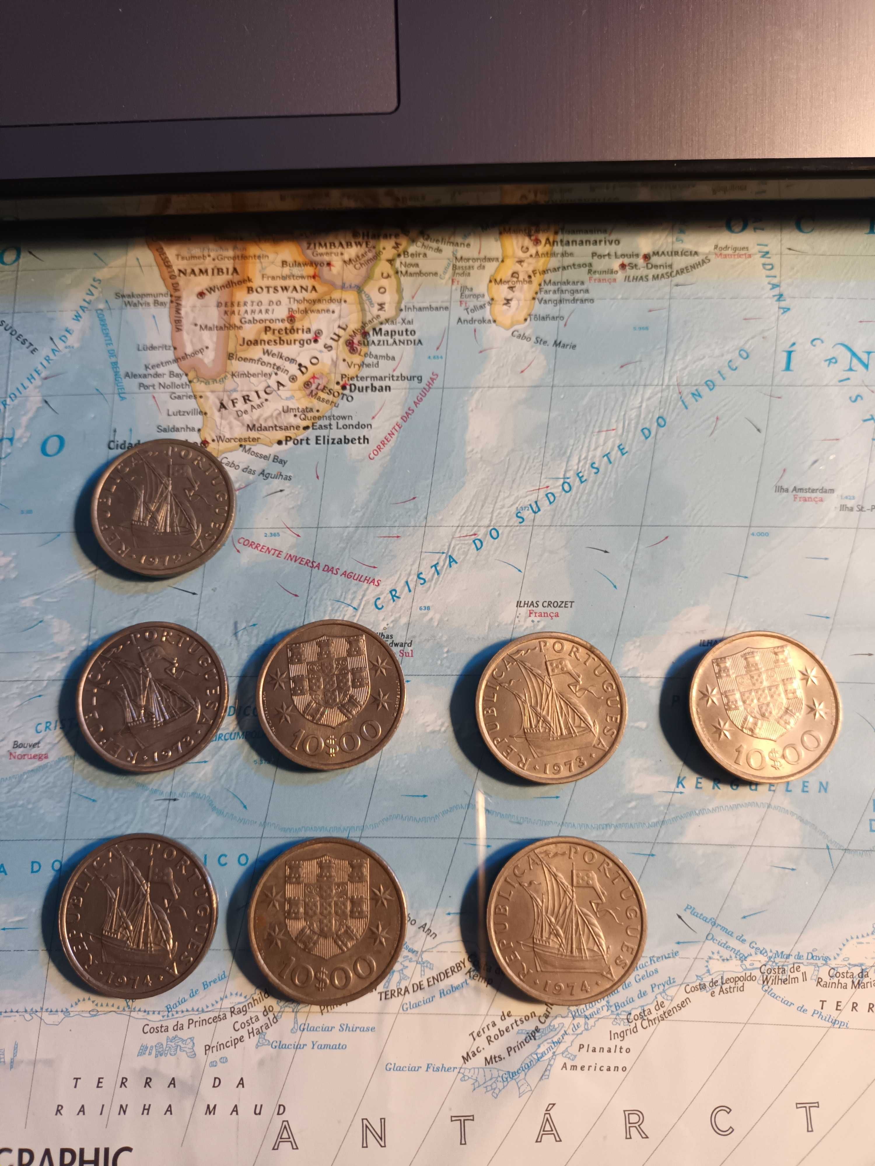 Moedas de 10 Esc. de 1972 a 1974 - NAVIOS