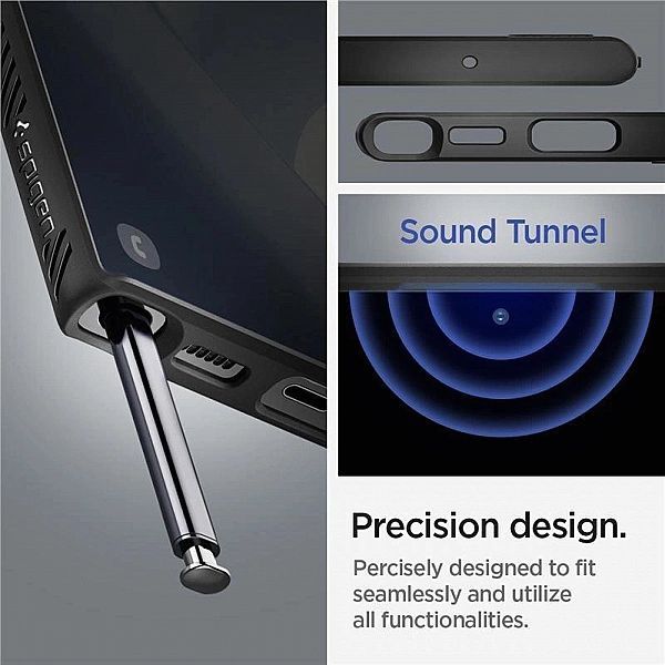 Etui Spigen Liquid Air na Samsung Galaxy S22 Ultra - czarny mat