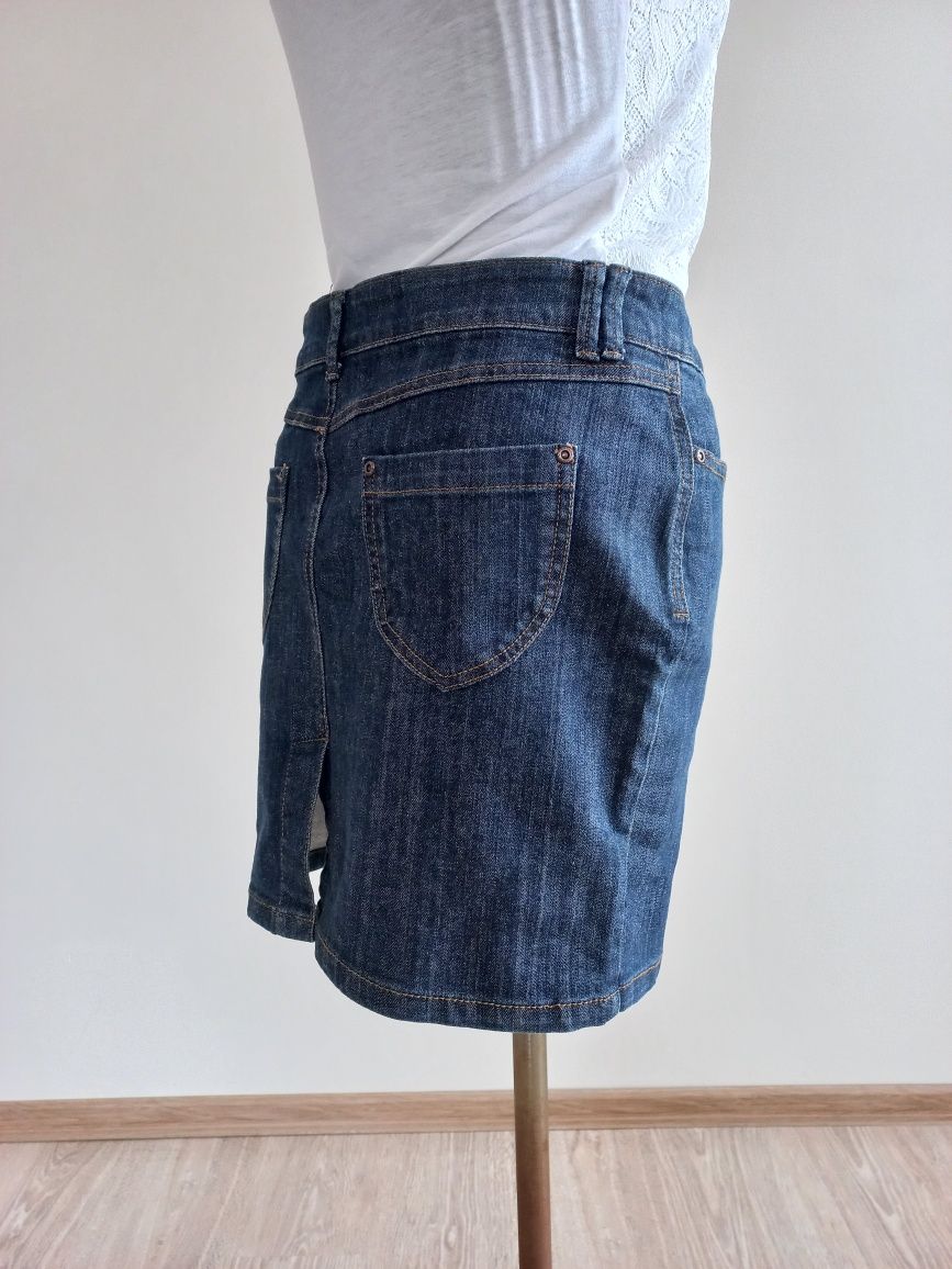 Jeansowa krótka spódnica z bawełny GreenPoint